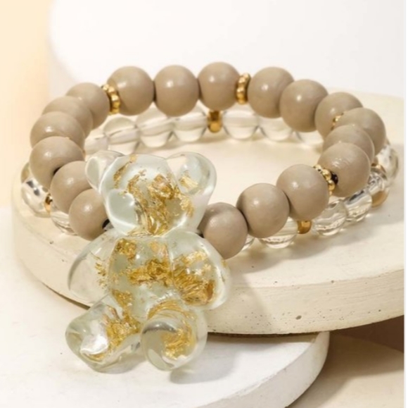 Beaded Teddy Bear Charm Bracelet Design. - Picture 2 of 7